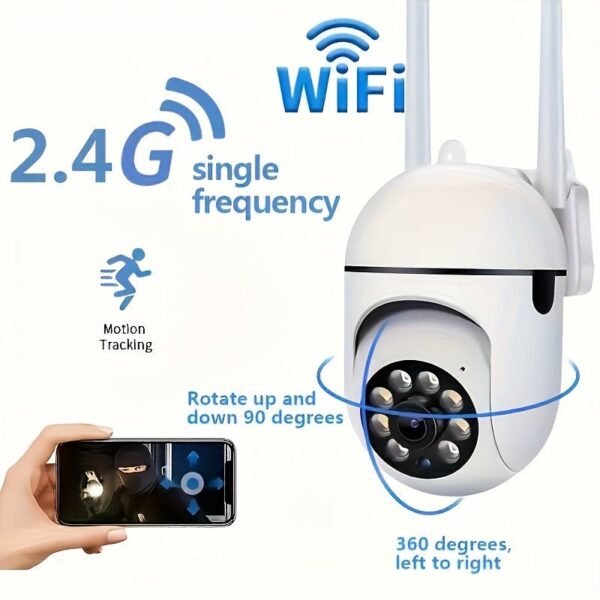 Camera and Color Night Vision Wireless 1080p HD Indoor/Outdoor Camera Bidirectional Audio Wireless Safety Camera Pan/Tilt/Zoom Wi Fi Smart Home Safety Camera and Pet Movement Tracking Color Night Vision Bidirectional Audio