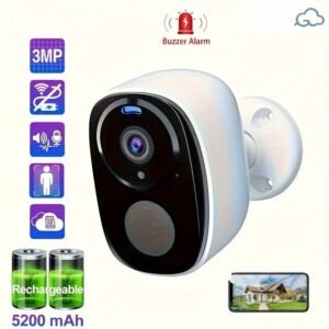 04a2af56724cf72cdc84d40f2995573c.jpg Outdoor Wireless Security Camera, 2K 5mp Video Resolution, 5200mAh Battery Powered CCTV Camera For Home Security, Cloud/SD(up To 256G), No Monthly Fee, AI Motion Detection, Spotlight, Color Night Vision, WiFi, Two-Way Audio