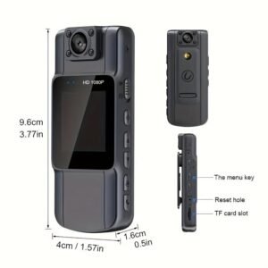 0cac48d2cbb3285bedd404d0bdcc4d36-1.jpg New 1080P HD Portable Law Enforcement Recorder With Screen, Multifunctional Mini Back Clip Chest Camera With Night Vision, Rotatable Lens, Suitable For Electric Vehicles/motorcycles, Property Security, Delivery Personnel, Office, Tourism, Entertainment An