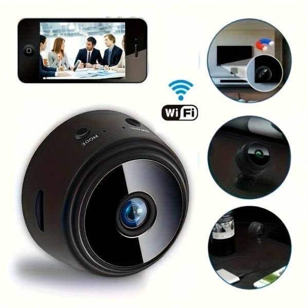 1pc wireless mini surveillance camera, intelligent 2.4Ghz Wifi security indoor and outdoor camera, supporting two-way audio, infrared night vision, motion detection and automatic tracking, baby and pet monitors