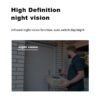 1pc Wireless Video Doorbell With Camera, Wide Angle Intelligent Visual Camera, WiFi Security Door Doorbell, 2-Way Audio HD Night Vision Only Support 2.4G Wifi Camera Build In Battery
