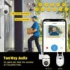 Camera and Color Night Vision Wireless 1080p HD Indoor/Outdoor Camera Bidirectional Audio Wireless Safety Camera Pan/Tilt/Zoom Wi Fi Smart Home Safety Camera and Pet Movement Tracking Color Night Vision Bidirectional Audio