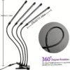 Grow Healthy Indoor Plants With LED Grow Lights - 10 Level Brightness, Auto ON/Off Timer, And 3 Switch Red/Blue Modes!