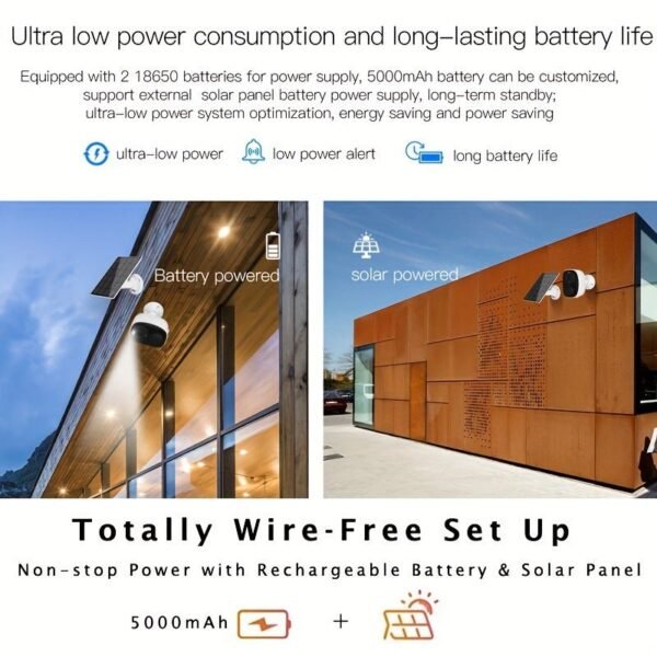 Security Camera Wireless Outdoor, 2K 3MP Night Vision With Spotlight, Wire-Free Battery Solar Powered, Human Detection, With Solar Panel, PIR Human Detection, 2-Way Talk, Waterproof, SD Card/Cloud Storage, Security Cameras Wireless Outdoor, Flood Light So