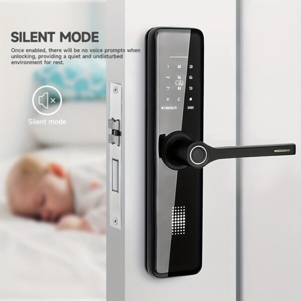 Home Electronic Digital Biometric Fingerprint Door Lock Keyless Entry Door Lock with App and Keypad, Smart Door Lock, Front Door Locks