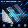 2 Packs Solar Stair Lights, High Brightness, RGB Steps Outdoor, Suitable For Garden Backyard Stairs, Stairs, Front Steps, Porches And Decks, Warm White
