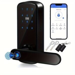 5487ec930013b3b2c43a38ed2d21991a.jpg Keyless Entry Door Lock, Keypad Door Lock, Keyless Door Lock, Fingerprint Door Lock, Biometric Door Lock, Keypad Entry Door Lock, Passcode Code Door Lock, Digital Smart Door Lock (Smart Lock-Battery not included)