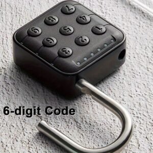 Combination Lock For Locker, 6 Digit Waterproof Smart Code Padlock For Outdoor Use, Combo Padlock For Gym Lockers, Storage Box, Cabinet