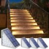 572d941c-3755-428f-8462-e0f095d71f6f-1.jpg 2pcs Solar Stair Lights, Solar Step Lights Waterproof Outdoor Step Light With 13 LEDs, Outdoor Lighting Decor For Stair, Patio, Front Step, Front Porch And Deck, White Christmas Lights