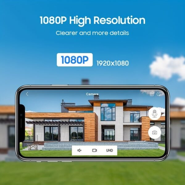 1pc Wireless Security WIFI Camera Indoor Outdoors, Mini 360° PTZ Panoramic IP Camera, Full HD 1080P Smart Home Camera, 2.4GHz,Baby, Pet MonitorTwo Way Audio, Waterproof Motion Detection Alarm Push,works With Phone Computer Ipad,Remote