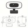 4K HD Computer Webcam, Plug And Play, No Driver Required USB Interface Webcam, Built-in Microphone, Webcast Fill Light, Voice Call Conference Camera, Work Camera, Laptop External Webcam