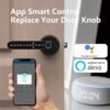 Smart Fingerprint Door Lock Waterproof Door Lock APP/Code/Key Card/Key 5-1 Unlock Way Gift For Birthday/Easter/President's Day (Battery Included)