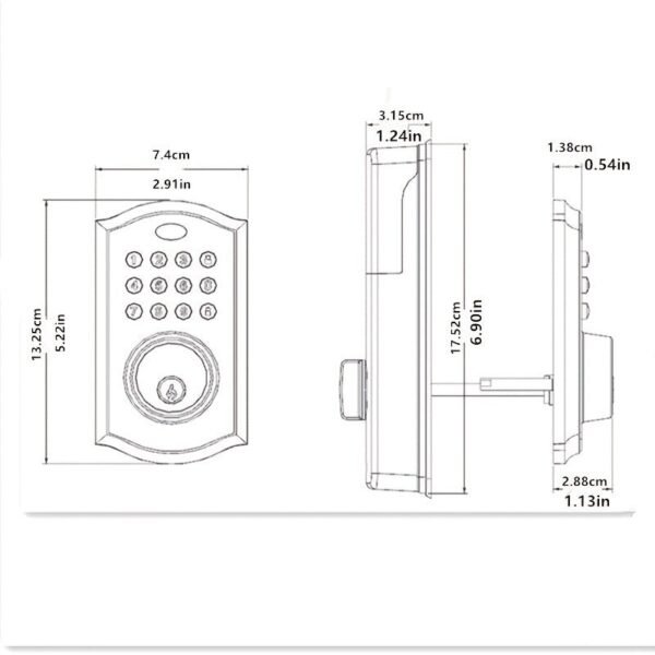774de4d600808f344a474b8f9337c29f.jpg Noqiz Keyless Entry Door Lock, Smart Lock With Touchscreen Keypad, Secure Deadbolt Lock With 50 User Codes, Easy Installation, Auto Lock, Bedroom Door, Home, Apartment, M15 ORB