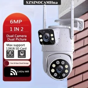 79469748c7909f3deb477e31d37d0d5e.jpg Multifunctional security camera wireless outdoor waterproof WiFi security monitoring 2K high-definition dual lens automatic rotation pan tilt night vision motion detection bidirectional call security camera