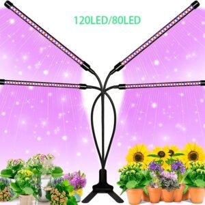 94a5c24b03194b4aa9e82c781b391df0.jpg Grow Healthy Indoor Plants With LED Grow Lights - 10 Level Brightness, Auto ON/Off Timer, And 3 Switch Red/Blue Modes!