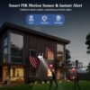 3G/4G LTE EU Cellular Security Camera Solar With SIM Card (Verizon AT&T T-Mobile), Wireless Outdoor No WiFi Security Camera, 2K HD PTZ Night Vision Motion Detection 2 Way Talk SD&Cloud Storage(Support Europe Coutries Only )