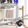 Fingerprint Padlock, Smart Padlock, Locker Lock, Biometric Metal Keyless Fingerprint Lock, Waterproof, For Gym Locker, School Locker, Luggage, Backpack, Suitcase, Black