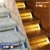 9e765065-8c41-4137-aff7-e205a9053049-1.jpg 2pcs Solar Stair Lights, Solar Step Lights Waterproof Outdoor Step Light With 13 LEDs, Outdoor Lighting Decor For Stair, Patio, Front Step, Front Porch And Deck, White Christmas Lights
