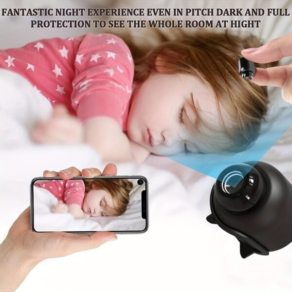 WiFi Surveillance Camera 2.4G Monitor Night Vision Motion Detection Camera Family Security Camera Monitoring Wide-angle Detection IP Camera (not Including SD Card) Without Battery, Christmas、Halloween、Thanksgiving Day Gift