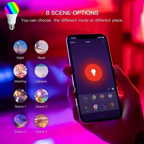 For Homekit, for Alexa and for Google Home Voice Control Smart Color-changing Wifi Light Bulb