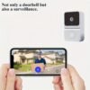 1pcs Smart Visual Doorbell, Wireless Wifi Household Low Power Consumption Long Standby, APP Remote Intercom, Free Rolling Cloud Storage (build In Battery)