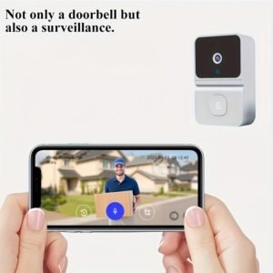 ca26fe6ead64a511dcba161d2eecc3e0.jpg 1pcs Smart Visual Doorbell, Wireless Wifi Household Low Power Consumption Long Standby, APP Remote Intercom, Free Rolling Cloud Storage (build In Battery)