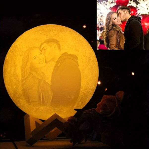 Customized Photo Lamp, Customized Photo Gift, 3D Print Your Photos, Birthday Gift, Anniversary Gift, Valentine's Day Gift, Mother's Day Gift, Father's Day Gift, Christmas Gift, USB Desk Lamp, Bedside Night Light, Bedroom Lamp, Rechargeable Night Light, Mo