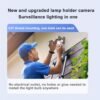 HD Lens Wireless Wi-Fi Smart Home Security Camera with Human Detection, Two Lenses, Motion Tracking, Color Night Vision, Instant Alerts, 355° Pan/Tilt Panoramic Surveillance and Two-Way Audio - 2.4 GHz Only