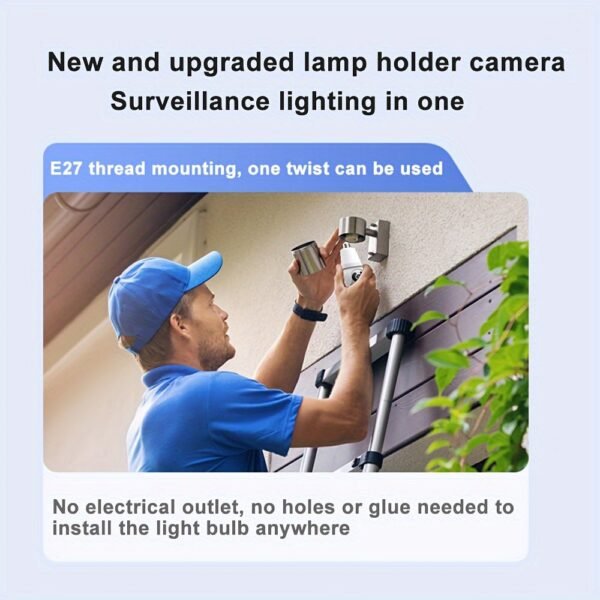 HD Lens Wireless Wi-Fi Smart Home Security Camera with Human Detection, Two Lenses, Motion Tracking, Color Night Vision, Instant Alerts, 355° Pan/Tilt Panoramic Surveillance and Two-Way Audio - 2.4 GHz Only