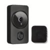 1pc Smart Wireless Doorbell, Smart 2.4G WIFI Video Doorbell, Tuya APP Smart System Control, Two-Way Intercom, Night Vision Function, Video Conversation, Family Helper (Delivered Without Battery)