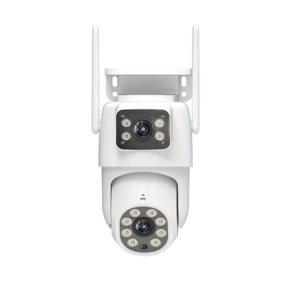 Multi lens function security camera, wireless outdoor waterproof WiFi monitoring, 2K details clear, automatic rotation, multi angle pan tilt, night vision, motion detection, two-way call security camera