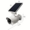 2 Packs, Solar Powered Dummy Camera, Fake Security Camera With LED PIR Motion Sensor Detection Light, Flood Light For Garden, Outdoor, Homes, Office, Shops, Garage