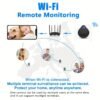 1pc HD 1080p Smart Wireless WIFI Home Mini 360° Degrees Camera, Smart App Control And The Viewing Angle Can Be Adjusted 360-degrees, HD Infrared Night Vision Two-way Audio, Mobile Phone Remote Control, Indoor Home Baby Cam Pets Monitor. Includes Battery,
