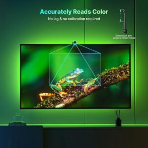 d79551a1900cbd22ad18c883d6f98599-1.jpg 1 Pc Smart LED TV AR Sensor Backlight, Smart Color Sensing, Can Only Picker Single Point TV Color, With Music Sync Rhythm, APP Control, For 55-75 Inch TV, RGB Light Strip, For Living Room Decoration TV Atmosphere Light, TV Backlight, TV Backlight Belt Set