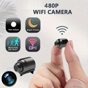 dd264f1cc742513576b2e0c2bcc2b116.jpg WiFi Surveillance Camera 2.4G Monitor Night Vision Motion Detection Camera Family Security Camera Monitoring Wide-angle Detection IP Camera (not Including SD Card) Without Battery, Christmas、Halloween、Thanksgiving Day Gift