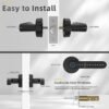 Smart Fingerprint Door Lock Waterproof Door Lock Fingerprint/Code/Key Card/Key 4-1 Unlock Way Gift For Birthday/Easter/President's Day (AA Battery Included)