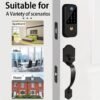 The Keyboard Lock With Handle And Intelligent Biometric Fingerprint Lock Is Suitable For Front Doors, Providing Keyless Entry. The Automatic Door Bolt Lock Is Suitable For Homes, Hotels, Apartments, And Offices.