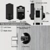 Smart Keyless Entry Door Lock With Electronic Keypad Deadbolt & Lever - Easy Installation & Auto Lock Feature For Front Door Security (Battery Not Included)