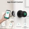 GHome Smart Fingerprint Door Lock with Keypad Door Knob, Biometric Door Smart Lock & App Control, Suitable for wooden or steel doors from 3.5-5.5 cm/ 1.38-2.17 inch, Interior Door Knob with Key Great for Bedroom, Apartments, Offices and Hotels