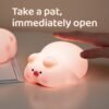 Silicone Night Light Piggy Pat Lamp Accompanying Sleeping Induction USB Rechargeable Bedroom Sleeping Bedside Lamp For Boys And Girls Friend Girlfriend Cute Holiday Gift